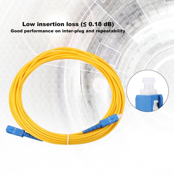 10m/11yd SC till SC Duplex Fiber Patchkabel Jumperkabel Singelmod Patchkabel