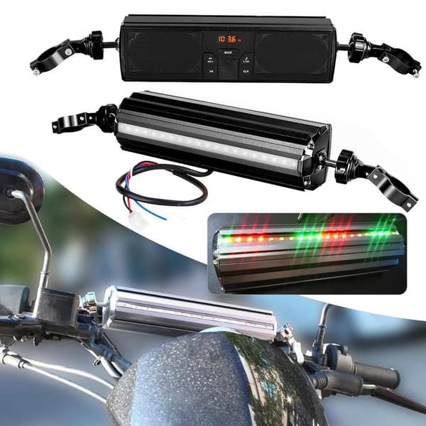 Motorcykel Modifikation Styr Lydsystem Anti Side Vandtæt Lydsystem (Sort)