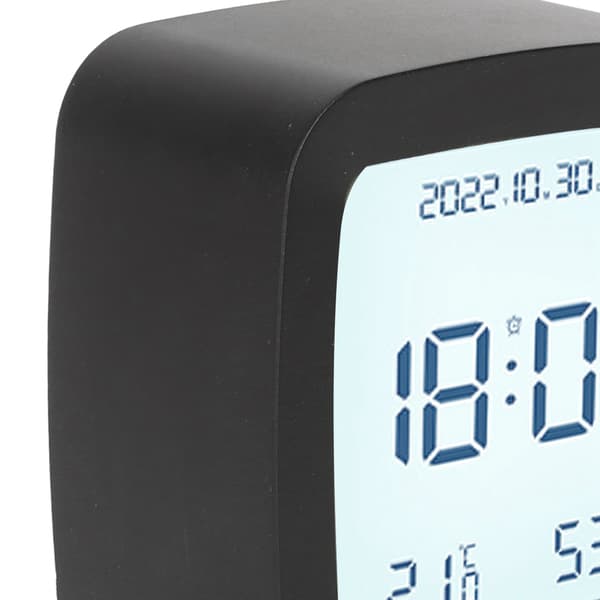 Digital väckarklocka med temperatur- och luftfuktighetsmätare, multifunktionell precisionssensor för sovrum, sängbord, hem, barn