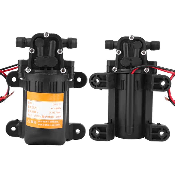12V Mini Membranvandpumpe, Plast, 0.48MPa, 3.5L/Min, Bærbar
