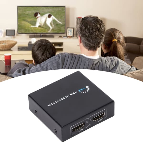 HD Multimedia Interface Splitter 1 ind 2 ud HD Multimedia Interface Extender til skærme LCD-tv-computere 100-240VEU-stik