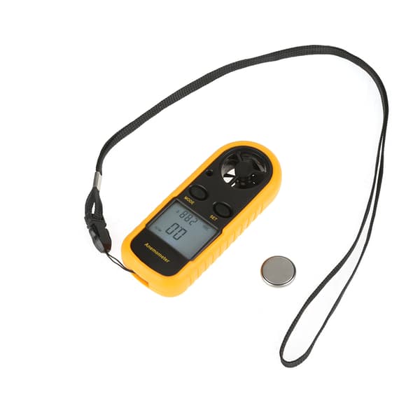 Bærbar Digital Anemometer Vindhastighedsmåler Luftstrømshastighed Temperaturmåler Termometer