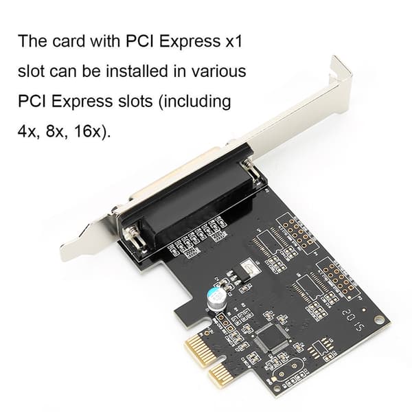 PCIE til parallelportkort Printport LPT PCI-E LPT printerkortadapter DB25