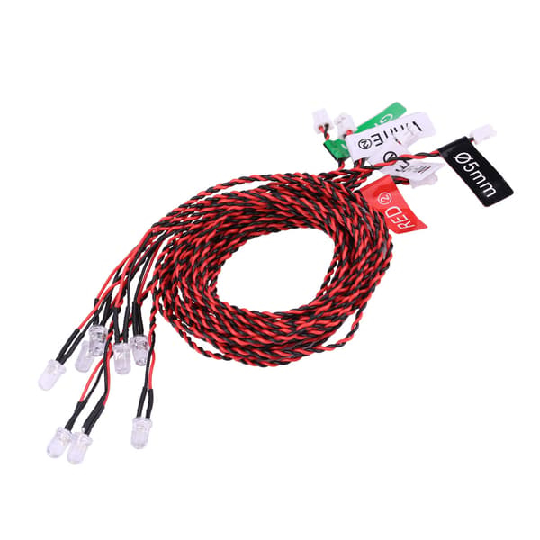 8 LED-belysningssystem Kit Simulering Blinkande Lampor för RC Flygplan Helikopter
