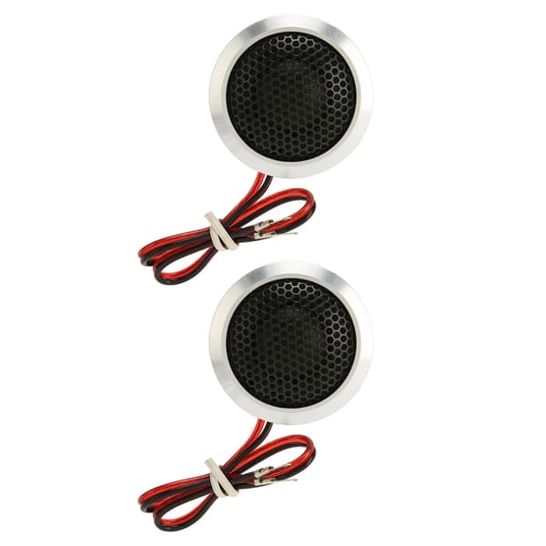 2 stk. 150W Dome Diskanthøjttaler 2-vejs System Høj Følsomhed Sølv Sort Dome Audio Diskanthøjttaler til Bil Audio Systemer