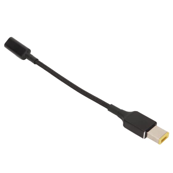 Bærbar opladerkabeladapter USB C til Slim Tip aluminiumslegering 100W DC bærbar opladerledning til Lenovo rektangulær port