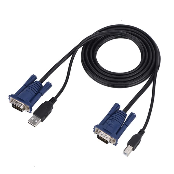1,5M USB 2.0 KVM Switch Kabel Multifunktionelt Kabel Praktisk til PC Computer