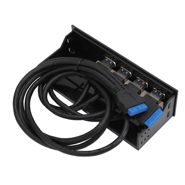 USB 3.0 Frontpanel Hub 5,25 tommer 4 porte 5 Gbps Stabil Plug and Play Optisk drev Frontpanel til stationær bundkort