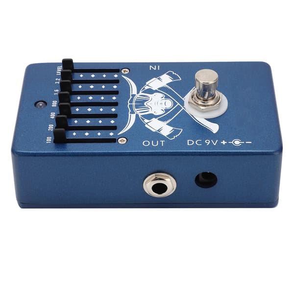 Gitarr EQ 6-bands Equalizer DC9V 30mA Tillbehör för musikinstrument Aluminiumlegering CP‑71