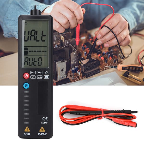 Berøringsfri LCD Digital Dual Mode Smart Multimeter Spændingsdetektor Modstandsfrekvenstester