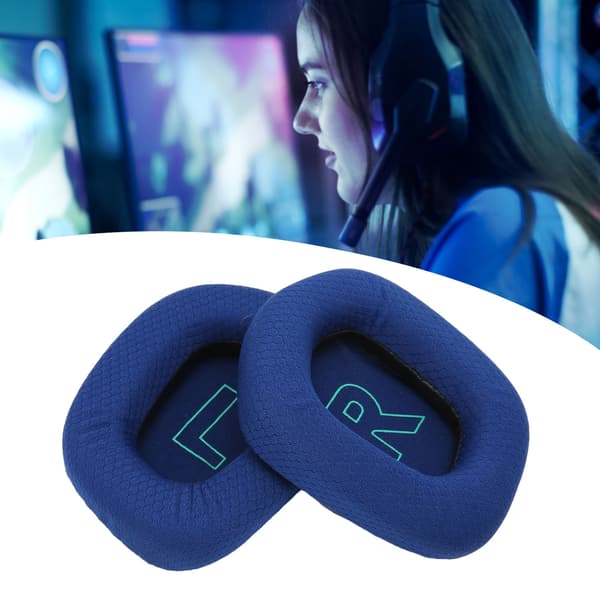 Ørepuder Åndbare Komfortable Elastiske Erstatningsørepuder til Logitech G733 Hovedtelefoner Blå