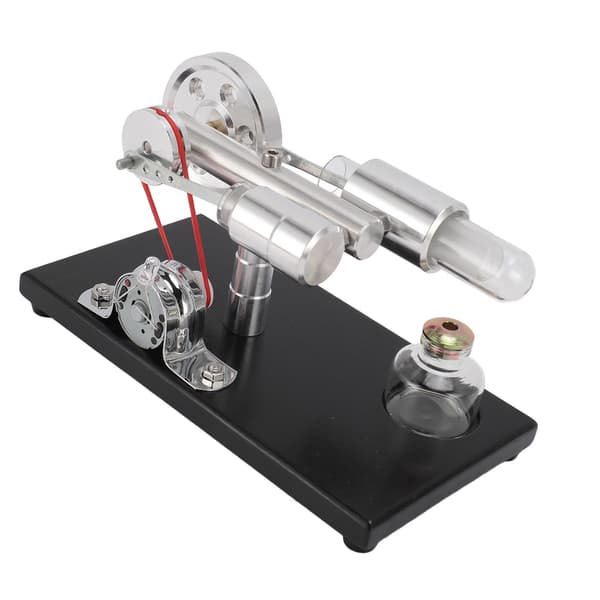 Sterling Engine Model med Farverigt LED-lys Stirling Engine Motor Model Pædagogisk Legetøj Elektricitetsgenerator