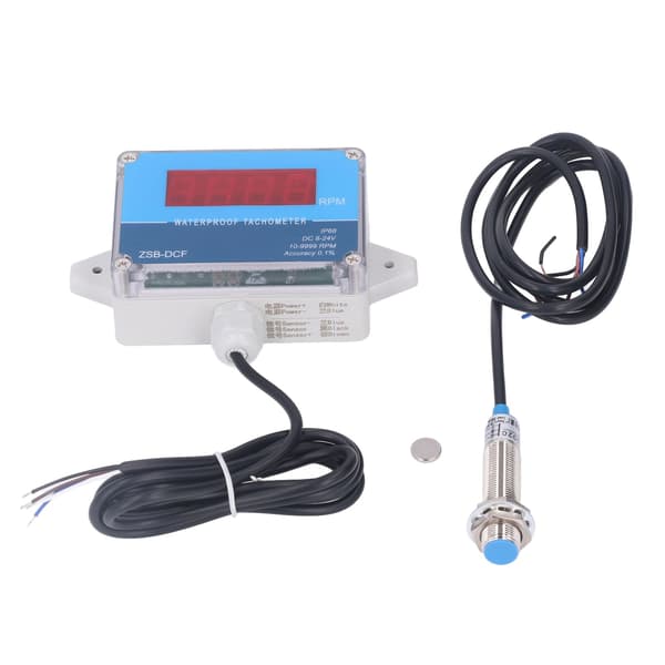 Motortachometer Hastighetsmätare Sensor IP68 Vattentät LED Digital Display DC 8V-24V