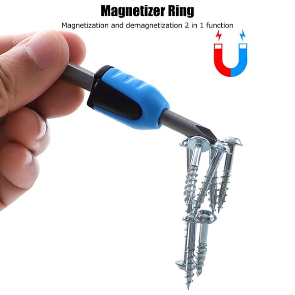 3 stk. Bits Magnetizer Ring Kraftfuld Universal Magnetisk Fatning til 6,35 mm Skruetrækker