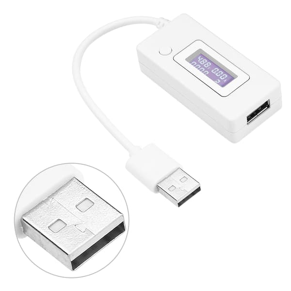 4V-30V 0-3A Mini USB Spänningsströmsmätare Kapacitetsdetektor LCD-display