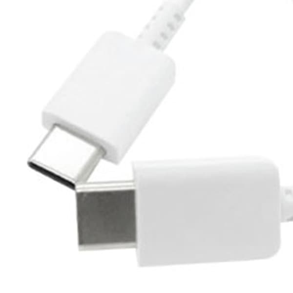 Typ C till Typ C-kabel PD Snabbladdning Flexibel Typ C Datakabel för Android för Note 10 Telefon 1m Vit
