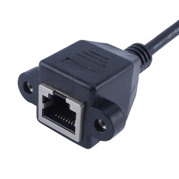 30 cm RJ45 han til hun skruepanelmontering LAN Ethernet netværksforlængerkabel