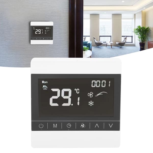 Central luftkonditioneringstermostat pekskärm intelligent temperaturregulator AC180-260V