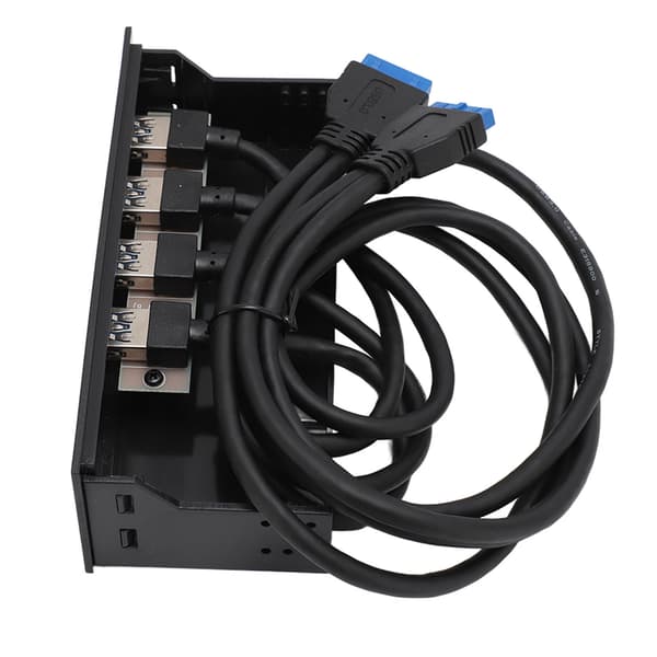 USB 3.0 Frontpanelhub 5,25 tum 4 portar 5 Gbit/s Stabil Plug and Play Optisk enhet Frontpanel för stationär moderkort