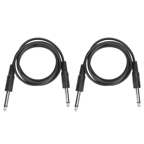 6,35 mm gitarrinstrumentkabel 1/4 tum rak till rak gitarrsladd för elgitarr basgitarr elektrisk mandolin 1 m
