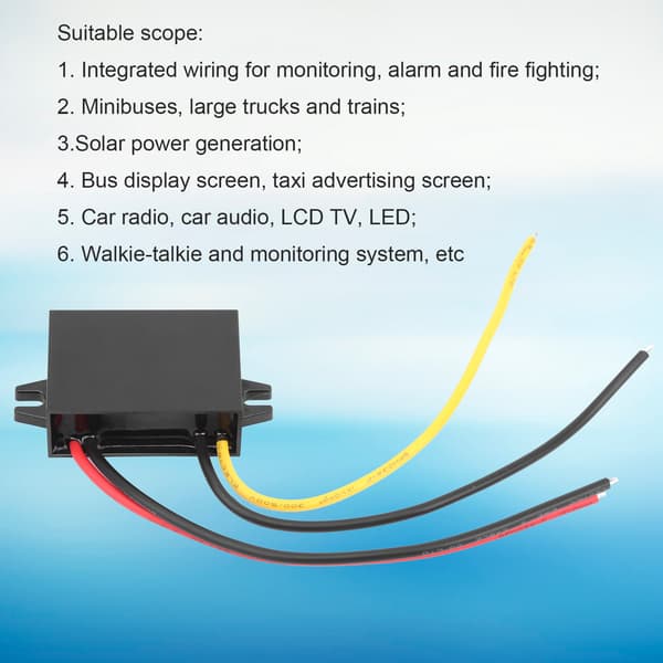 12V til 48V Step-Up Konverter 1.5A Vandtæt DC Boost Regulator til LED Strip, Kamera, Router