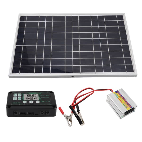 Solpanel Kit 30W Solpanel 220W MPPT Strøminverter Vandtæt Controller til Strøm