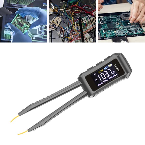 Digital Multimeter Pincet Komponenttester SMD Modstand Kondensator Induktor Auto Detect Måler