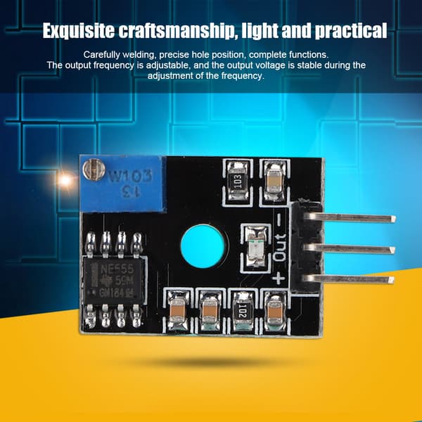 NE555 Pulsudgang Justerbart Modul Justerbart Arbejdscyklus Multivibrator 3mA Tomgangsstrøm