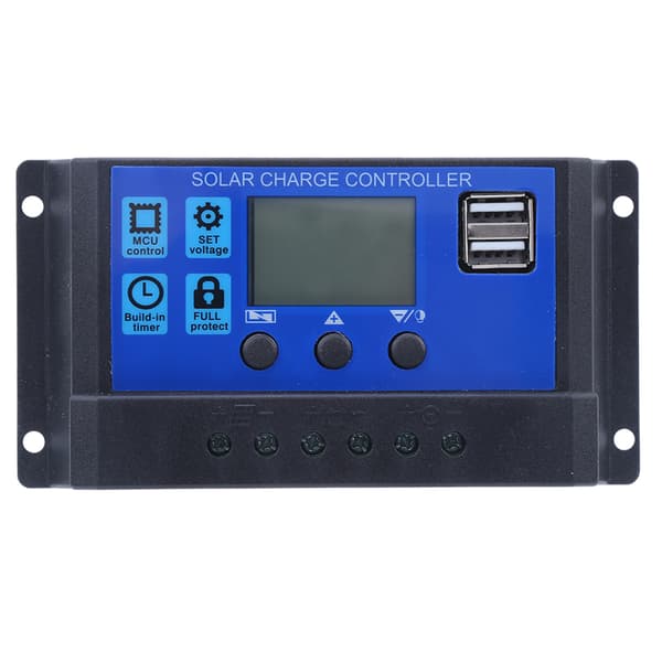 Solar Charge Controller LCD 12V/24V 20A Dual USB Batteriregulator