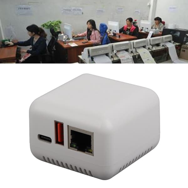 USB 2.0 Nätverksskrivarserver 5V LAN Print Share Server Trådlös skrivarserver för Windows XP för Android för Linux 3.4 100‑240V EU-kontakt