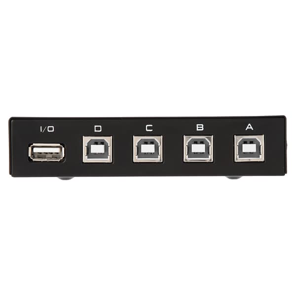 2/4-ports USB 2.0 manuel delingsswitch-boks til pc-printerscanner (4-ports)