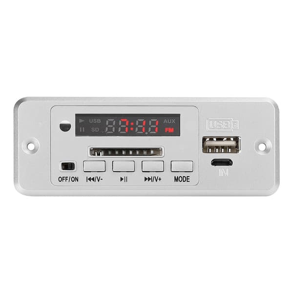 5V MP3 Audio Decoder Module USB FM-radio MP3-avkodningskort Musikspelare med effektförstärkare Silver