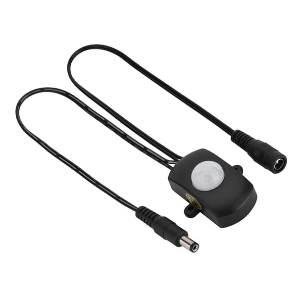 5A DC 6‑24V Mini PIR Infrarød Bevægelsessensor Detektor Switch LED Strip Automatisk Switch Sort