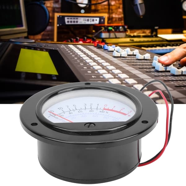 SD-65 Pointer VU-meter Retro Audio Levelmåler, Gult Lys, 65mm Panel Voltmeter