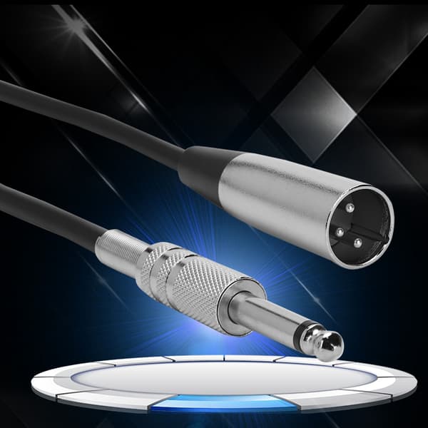 6,35 mm han til XLR hun stik lydkabel til mikrofonoptager elektrisk guitar