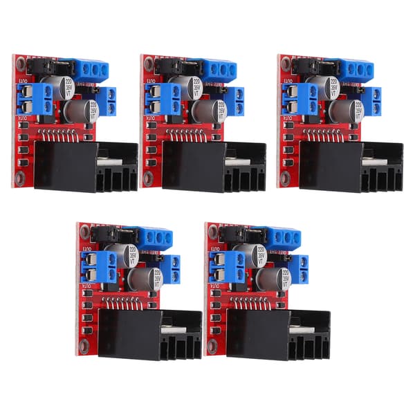 5 stk. L298N Dual H-Bridge Stepper Motor Driver Controller Board Modul