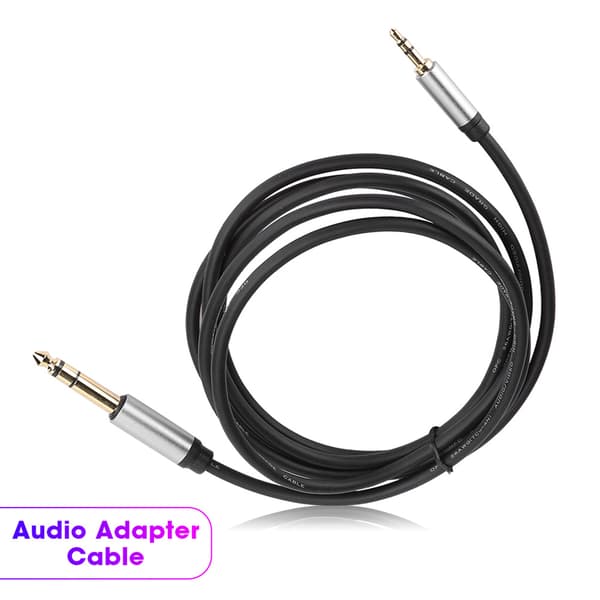 3.5MM til 6.5MM Audio Adapterkabel Han til Han HiFi Lydkvalitet Forbindelseslinje til Telefon (1.8M)