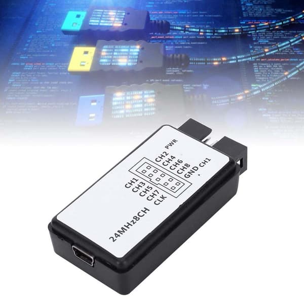 Mini USB Logikanalysator 8CH 24MHz Digital Tester, Bærbart Lommeformat Sæt