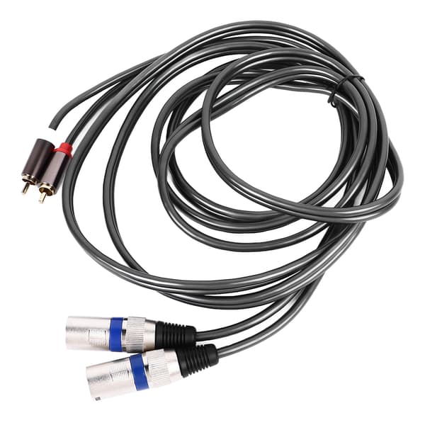 2 RCA til 2 XLR-kabel Han Fleksibel PVC til hjemmebiograf-lydenhedsforbindelse 3 meter