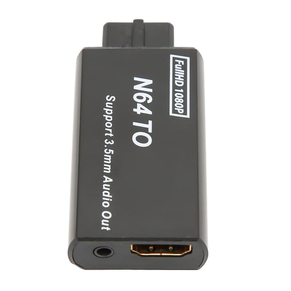 til N64 til HD Multimedia Interface-konverter 1080p understøtter PAL NTSC videospiladapter med 3,5 mm interface