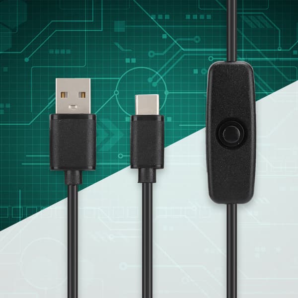 3 kpl 5V3A TypeC-liitännän virtalähde virtajohdolla kytkimellä Raspberry Pi 4B:lle