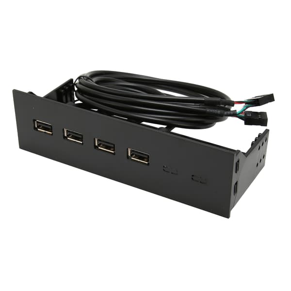 5,25 tommer USB2.0 Hub Frontpanel Multifunktionelt 4 porte 19-pin optisk drev frontpanel til 5,25 tommer PC computerkabinet