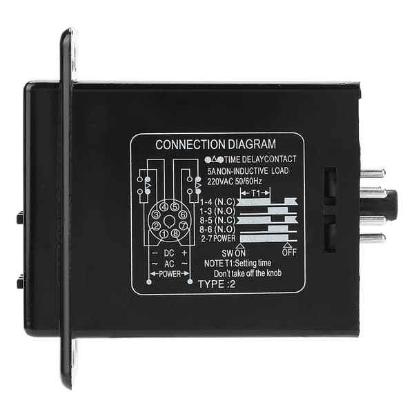 AC 220V Fördröjningsrelä Digital Display 0-199 Min 8 Pin ASY-3D