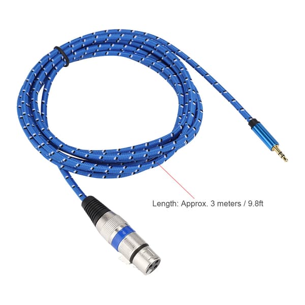3,5 mm Stereo til XLR Hun Audio Kabel Stik Adapter Patch Ledning 3 Meter
