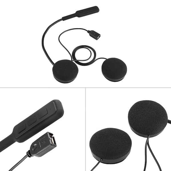 Motorcykelhjälm Bluetooth-headset Handsfree-hörlurar Samtal Hörlursmikrofon