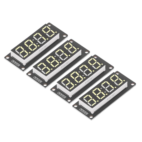 4-pak 0,56\" gul 4-cifret LED 7-segment displaymodul TM1637 urkort MRA041E
