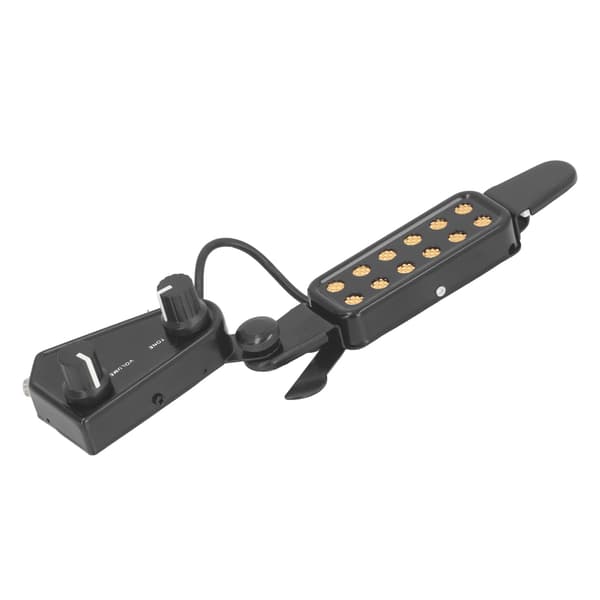 Akustisk Gitarr Pickup Volym Justerbar Magnetisk Gitarr Pickup med 3 Meters Kabel Svart