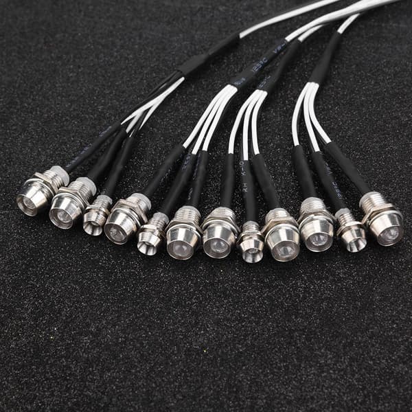 12 STK 5mm/3mm Forlygter og Baglygter LED-lys RC Model Drift Bil Tilbehør