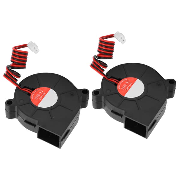 2 stk. 3D-printerventilator lydløs køleventilator passer til Ender‑3 reservedel 50x50x15mm DC24V