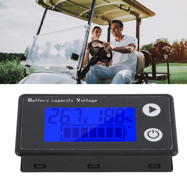 Batterispänningsmätare 10-100V LCD-display 2-tråds digital voltmeter kapacitetstestare